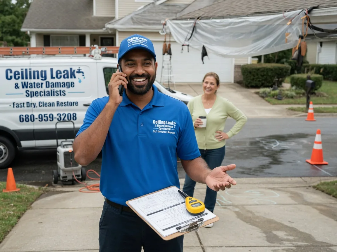 Ceiling Leak Cleanup Golden Eagle, IL FAQs